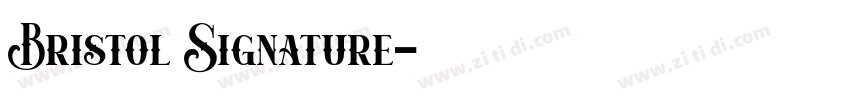 Bristol Signature字体转换